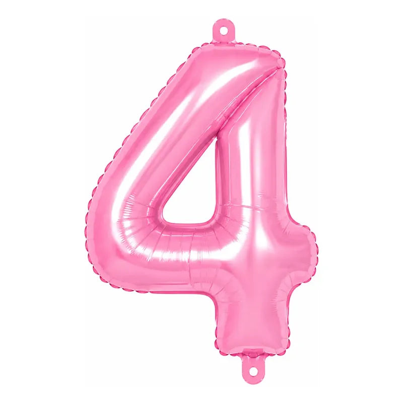 Globo Metálico Número 81 Cm Rosado Pastel Para Fiesta 4