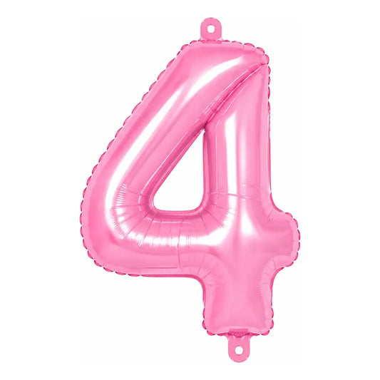 Globo Metálico Número 81 Cm Rosado Pastel Para Fiesta 4