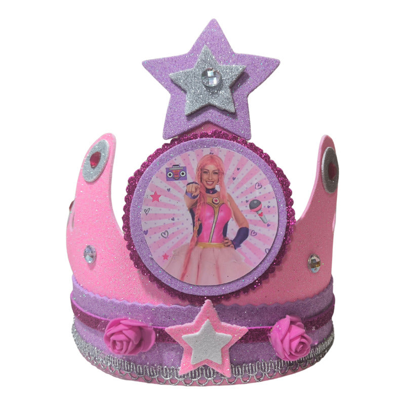 Corona Festejado Cumpleaños Luli Pampim Rosa