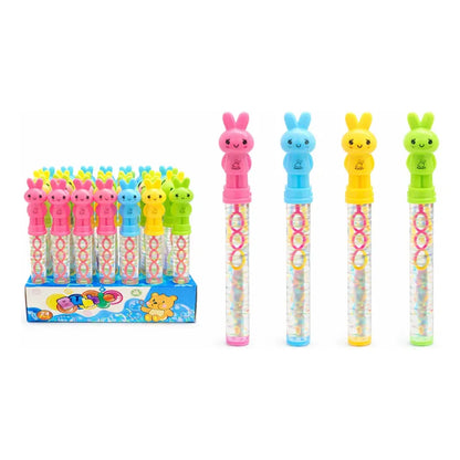 Caja 24 Burbujero Infantil Animales Colores Surtidos Fiesta Conejo