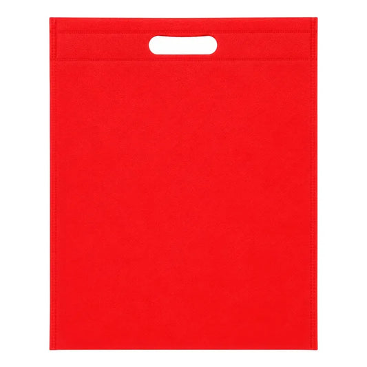 Pack 10 Bolsa Ecológica Reutilizable Tnt Con Asa 25x31 Rojo