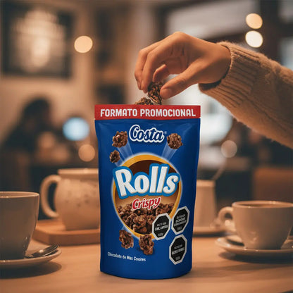 Costa Rolls Crispy 100 G Chocolate Crujiente Y Cremoso