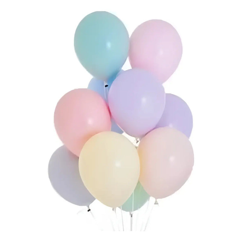 Pack 100 Globos Pasteles De Latex Para Celebraciones  Surtido