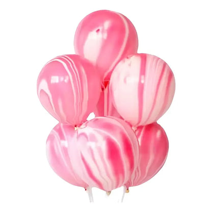 Pack 12 Globos Látex De Cumpleaños Retro Manchas Colores