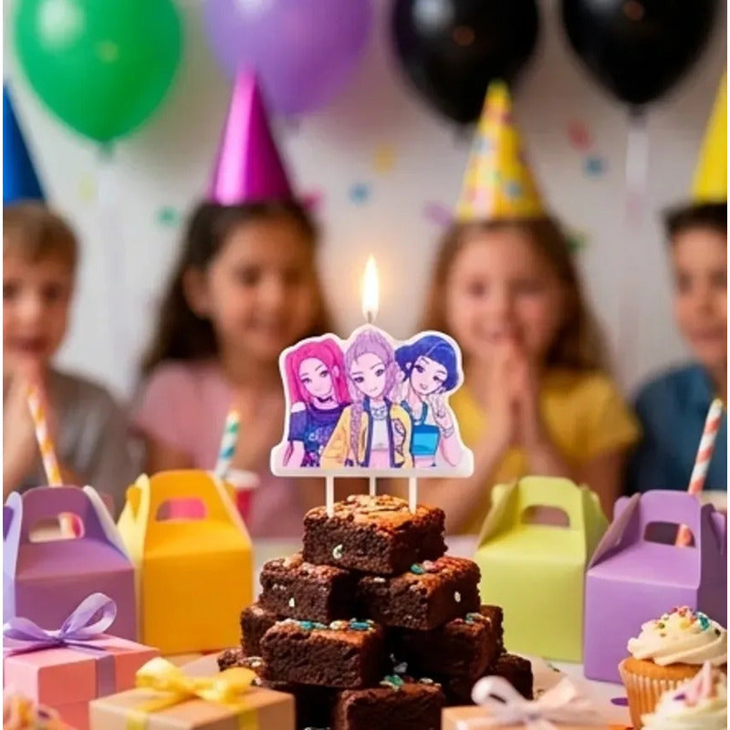 Vela Cera Feliz Cumpleaños Guerreras K-pop Golden Huntrlx
