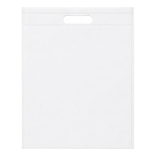 Pack 10 Bolsa Ecológica Reutilizable Tnt Con Asa 25x31 Blanco