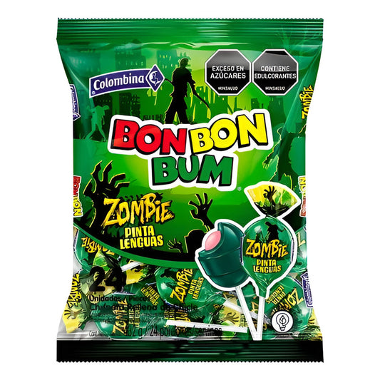 24 Coyac Bon Bon Bum Zombie Sabor Fresa Con Chicle