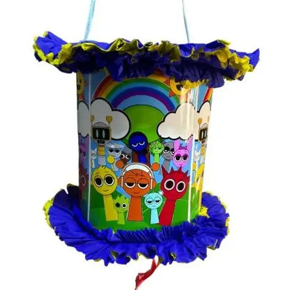 Piñata Cumpleaños Sprunki Cotillón Dekotillon Amarillo Sprunki