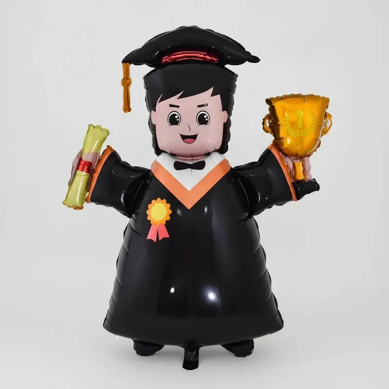 Globo Metalizado Graduación Niño Egresado Negro