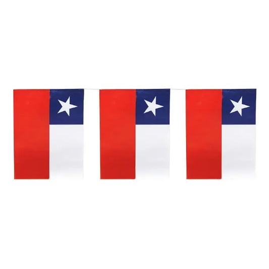 Fiestas Patrias Guirnalda Bandera Papel Chile  10mts Tricolor