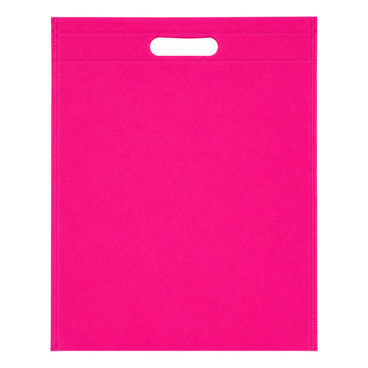 Pack 10 Bolsa Ecológica Reutilizable Tnt Con Asa 25x31 Fucsia