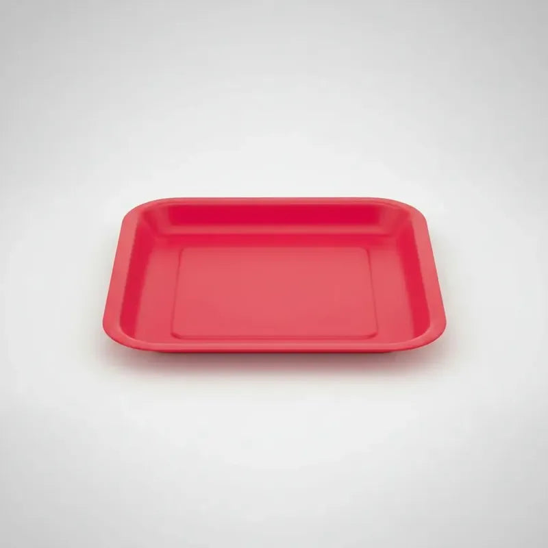 10 Platos De Cartón Cuadrados De Colores Cumpleaños 18 Cm