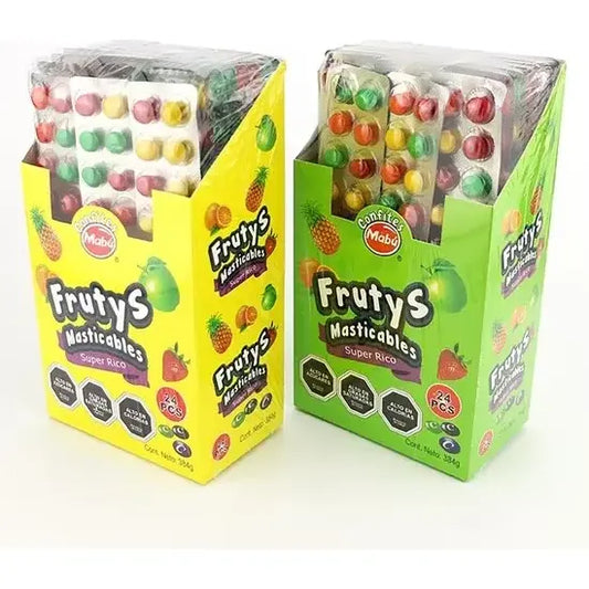 Masticable Mabu Caramelos Masticables Frutales Con Caramelos 16 g 20 u Pack X 24