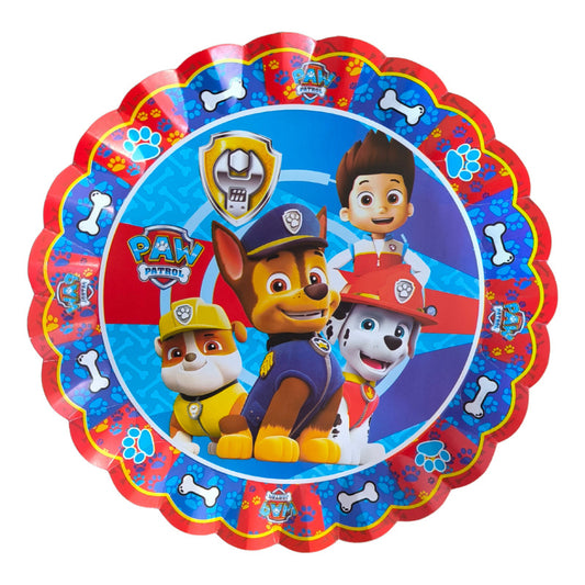 Pack 4 Bandejas Cumpleaños Paw Patrol ( Cartón 32 Cm )