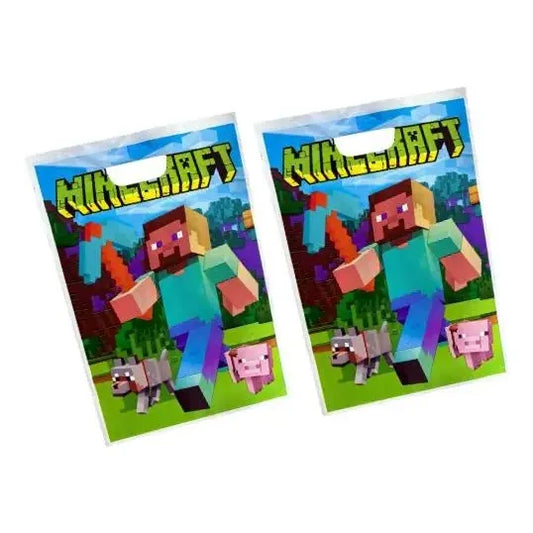 Pack 10 Bolsitas Dulceras De Cumpleaños Minecraft