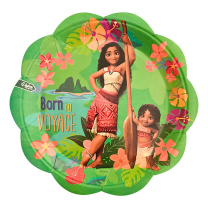 Platos Cartón Redondos Moana 17.5cm Pack Palms 6 Unidades Multicolor