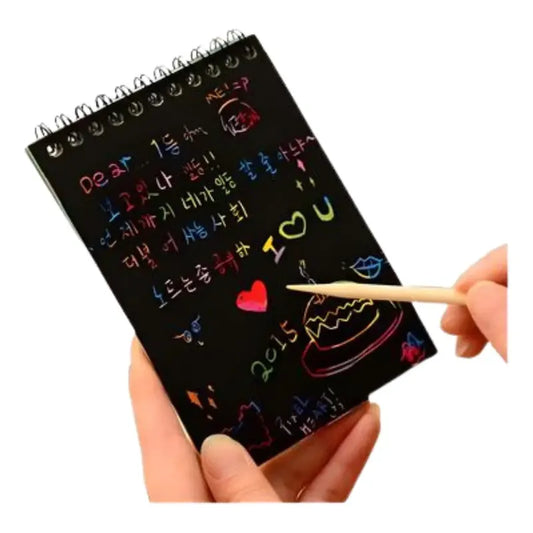 12 Cuadernos Libretas Mágicas Para Raspar Sorpresas Negro