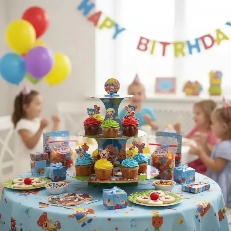 Porta Cupcakes Plim Plim Feliz De Cumpleaños Azul