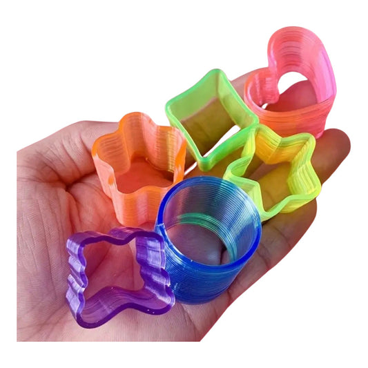 12 Sorpresas Cumpleaños Mini Resortes Sensoriales Fluor