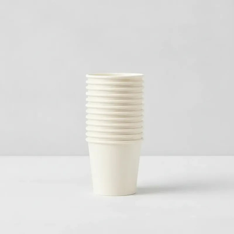 Pack 50 Mini Vasos Desechables Poli Papel 80 Ml Color Beige Beige
