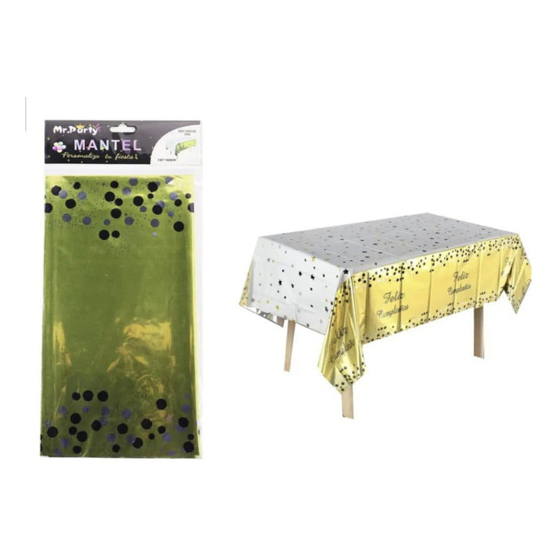 Mantel Desechable Feliz Cumpleaños 137x183 Cm