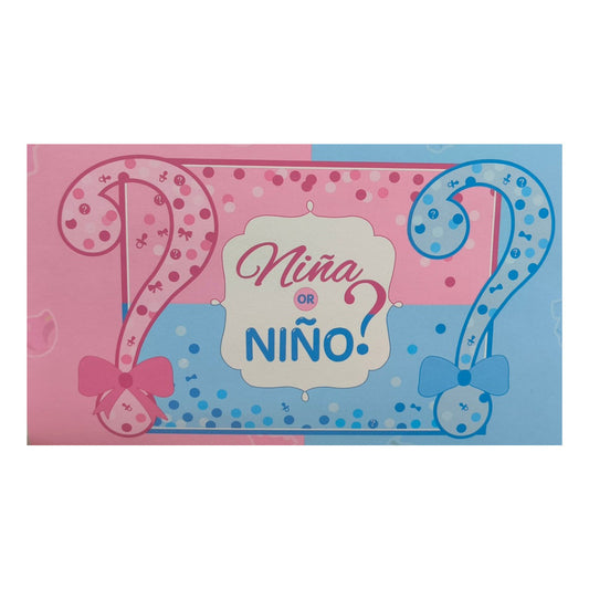 Cotillón Revelación De Género Fondo De Tela Pendón 70x120 Cm