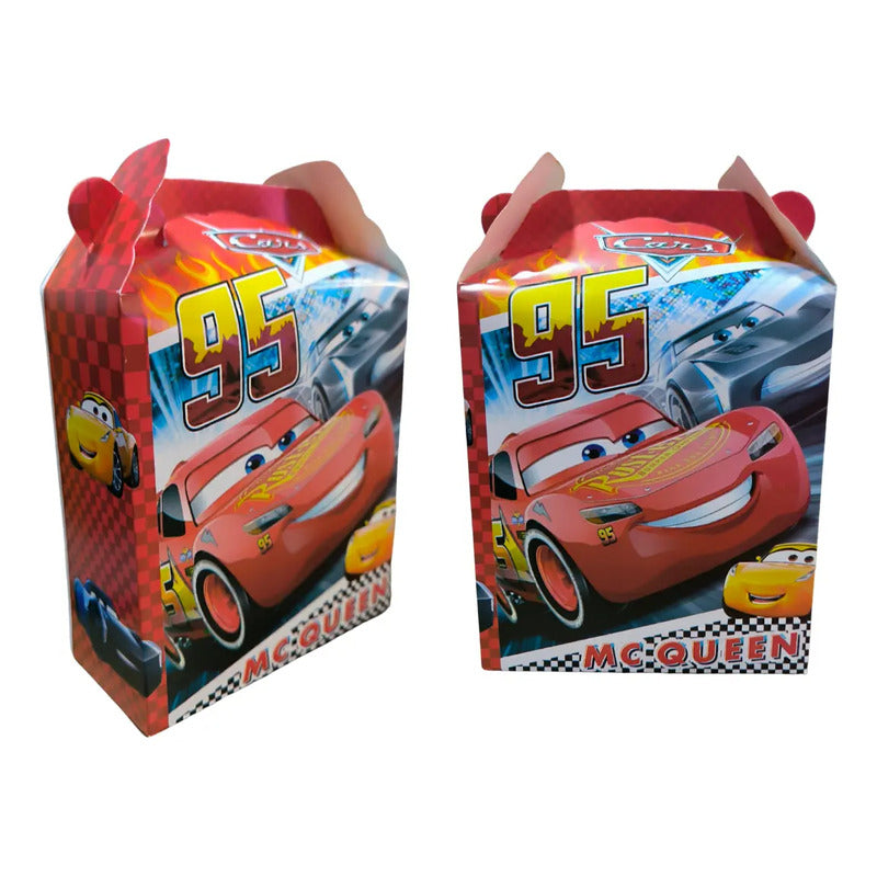 Pack 10 Cajitas Cumpleaños O Sorpresas Cars Rayo Mc Queen