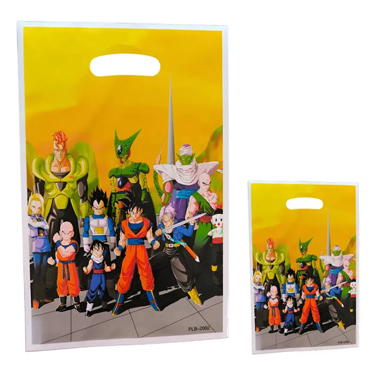 10 Bolsas Dulceras Cumpleaños Dragon Ball Z Amarillo Dragon Ball Z
