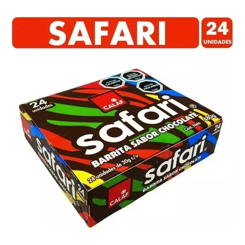 Barras De Chocolate Safari Calaf ( Caja 24 Unidades )