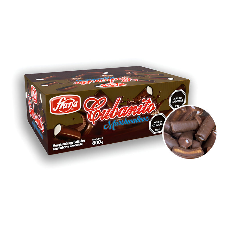 Malvavisco Cubanitos Fruna 600g Sabor Chocolate