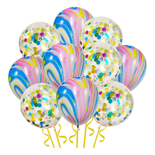Set 10 Globos Manchas Retro Ochenteros Vintage