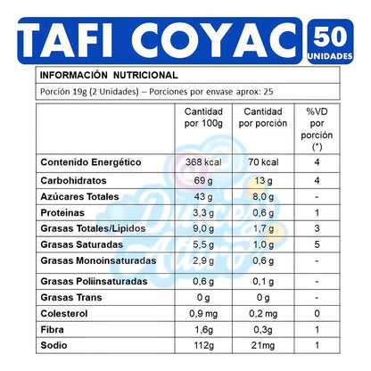 Coyacs Tafi De Arcor (bolsa Con 50 Chupetes)