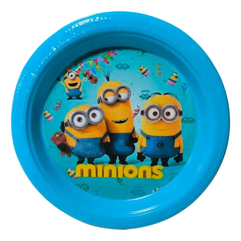 Pack 6 Platos Cumpleaños Minions Azul