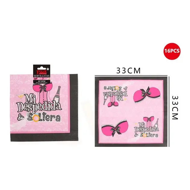 Pack 16 Servilletas De Papel Despedida De Solteras