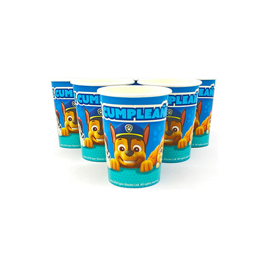 Pack 6 Vasos De Cumpleaños Paw Patrol