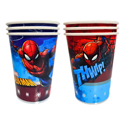 Vasos Spiderman Palms 355ml Polipapel Pack 6 Unidades Cumpleaños Spider Man