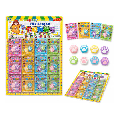 20 Set De Gomas De Borrar Kawaii Patitas O Huellas Sorpresas Surtido