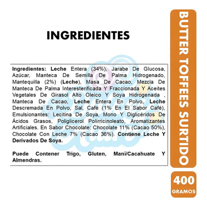 Butter Toffes Surtido ( Contiene 66 Unidades)