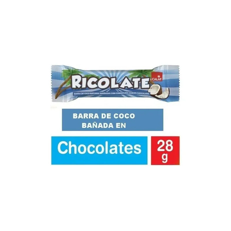 Chocolate Ricolate Con Coco De 18 Unidades