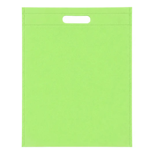 Pack 10 Bolsa Ecológica Reutilizable Tnt Con Asa 25x31 Verde Lima