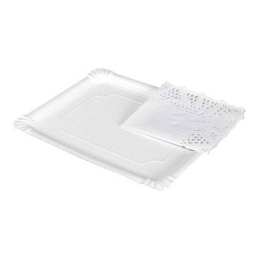 Pack 3 Bandejas Rectangular Cartón +  Blonda 42 X 35 Cm