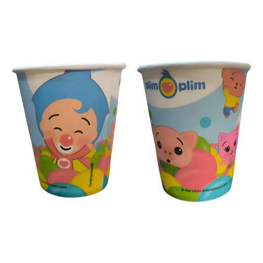 Pack 6 Vasos De Cumpleaños Party! Plim Plim Azul Claro
