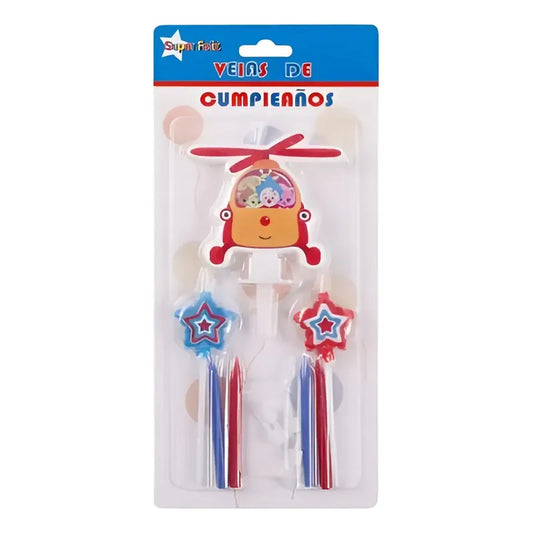 Set Velas Cumpleaños Payaso Plim Plim