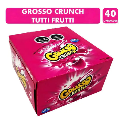 Chicle Grosso Crunch Tutti Frutti (contiene 40 Unidades)