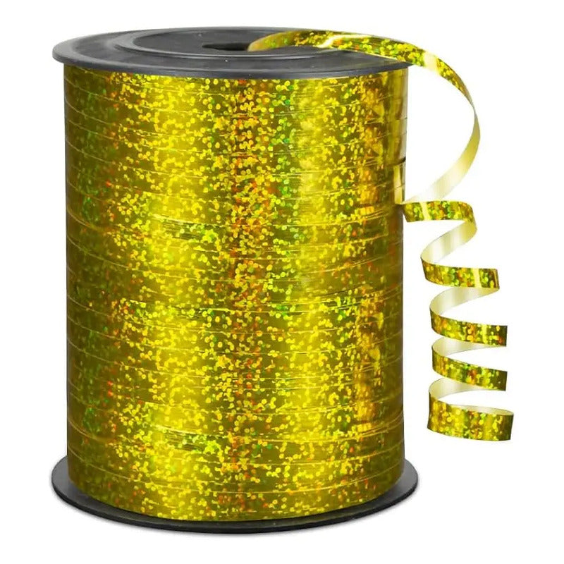 Rollo De Cinta Regalo Con Glitter Color A Elección