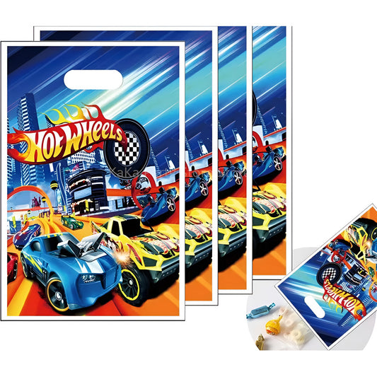 10 Bolsitas Dulceras De Cumpleaños Autos Hot Wheels Cotillón