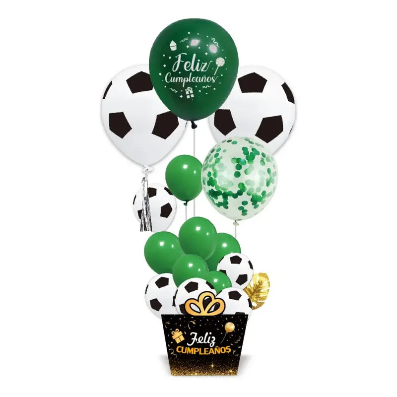 Set De Globos Futbol Cumpleaños 17 Pcs Surtido