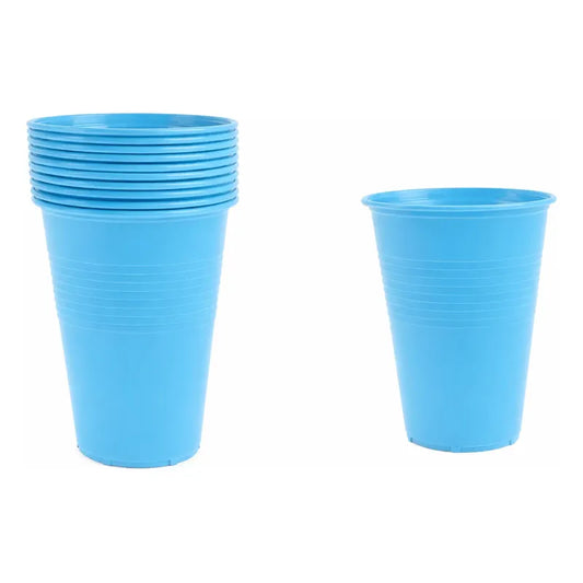 Pack 50 Vasos Plásticos De Color Para Fiestas 10oz - 300cc Celeste