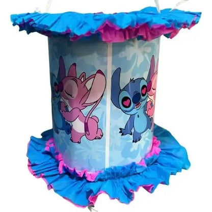 Piñata Cumpleaños Stitch Cotillón Fucsia Lilo Grande