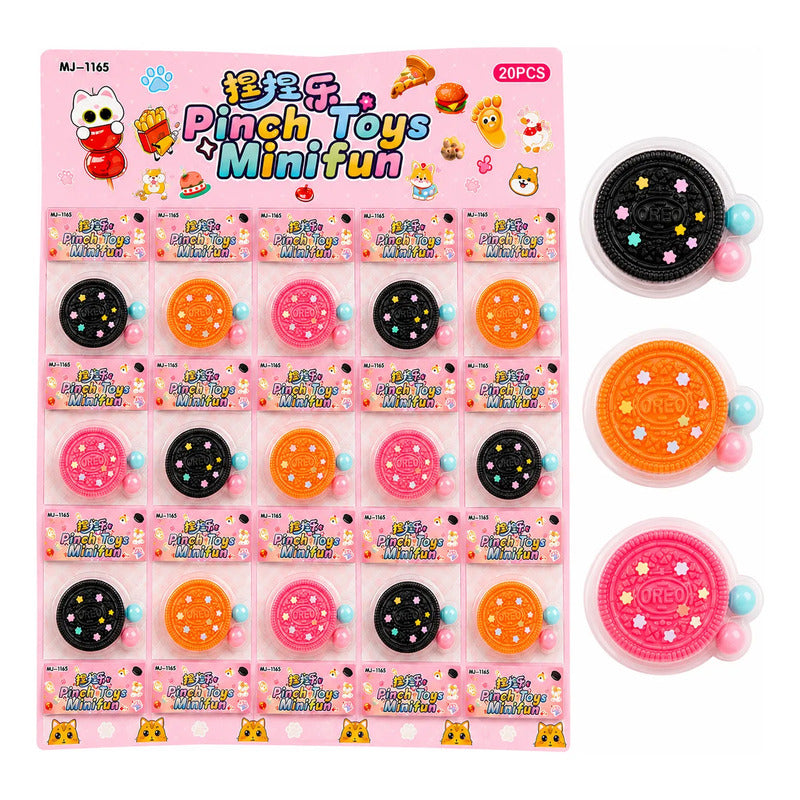 Set 20 Juguetes Squishy Oreo Mini Apretable Colores Surtidos Surtido